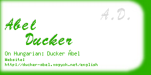 abel ducker business card